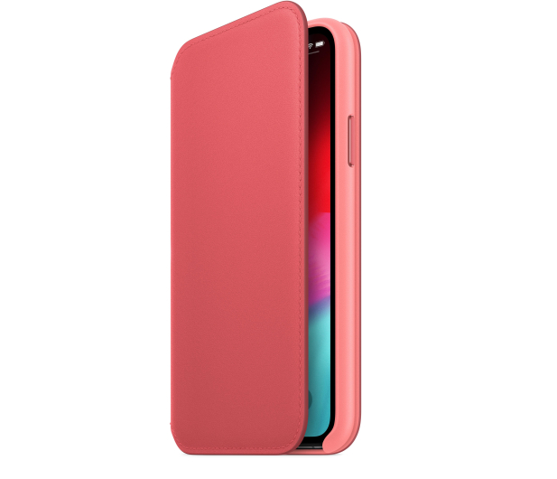 APPLE Etui skórzane folio iPhone XS - zgaszony róż MRX12ZM/A - 1461219 - zdjęcie 8